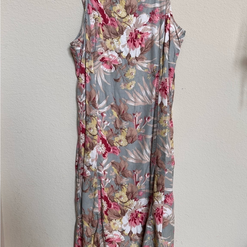 Islander Pink and Red Spaghetti Strap Sundress - Picture 3 of 7